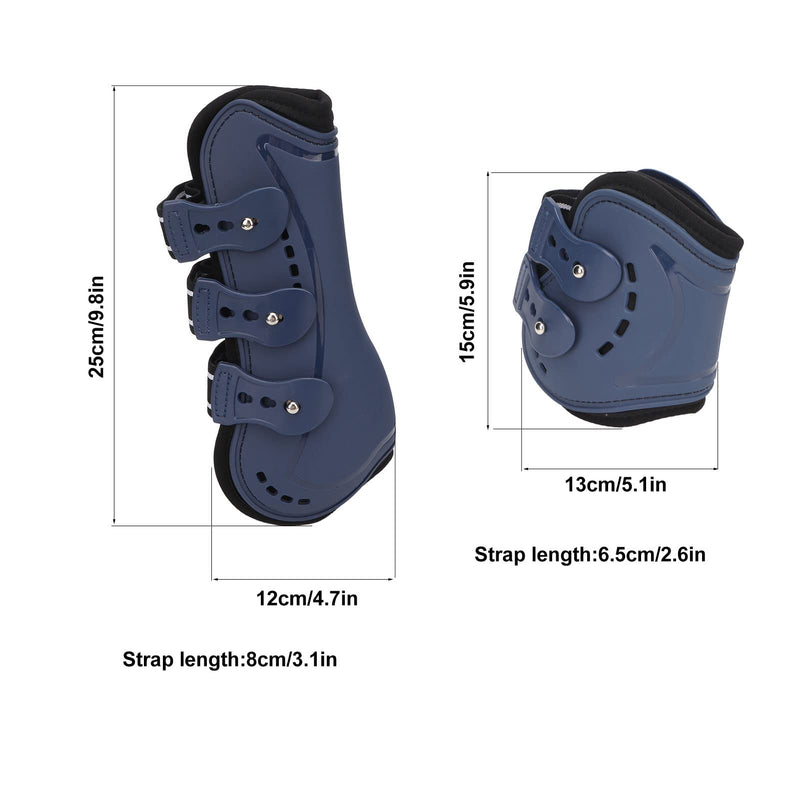 ZJchao Horse Leg Boots, Horse Tendon Boots Adjustable Open Front Fetlock Boot Breathable Protective Horse Jumping Tendon Boots Blue Set of 4, Protective Gear and Training Equipment Large