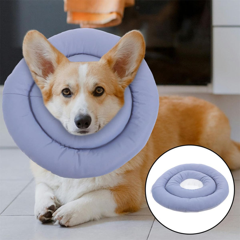 Cabilock Adjustable Soft Fabric Dog Neck Collar for Dogs and Cats for Post-Surgery Recovery Comfortable Protection Against Licking Size Adjustable