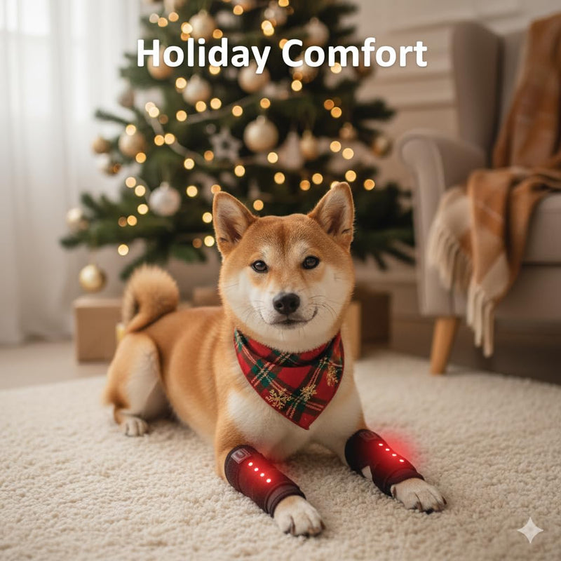 Infrared Red Light Therapy Belt for Pets - Adjustable LED Pad for Dogs & Cats, 660/850nm Red Light Therapy for Pain Relief on Body & Legs, USB Charging, Foldable & Soft