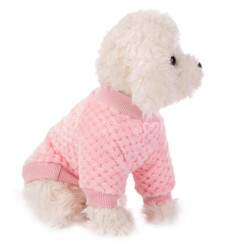 Dog Sweater, 3 Pack Dog Sweaters for Small Medium Dogs or Cat, Warm Soft Flannel Pet Clothes for Dogs Girl or Boy, Dog Shirt Coat Jacket (Medium, Pink+Purple+Light Green) - PawsPlanet Australia