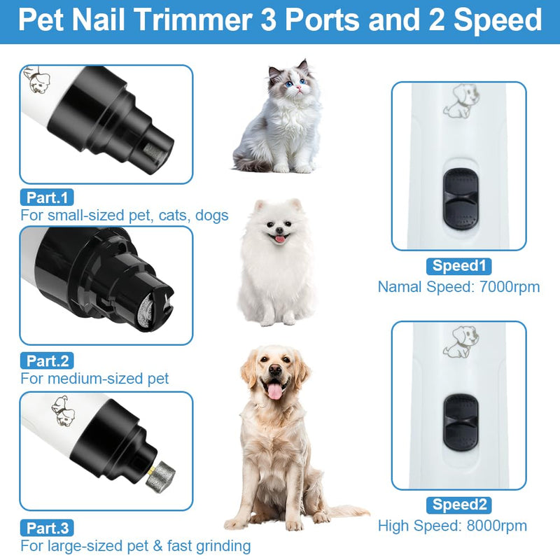 Silent Groom Pro Nail Grinder, 2025 New Dog Nail Trimmer, USB Rechargeable Pet Nail Grinder, Dog Nail Trimmers, Pet Paws Grooming Smoothing Tool - PawsPlanet Australia