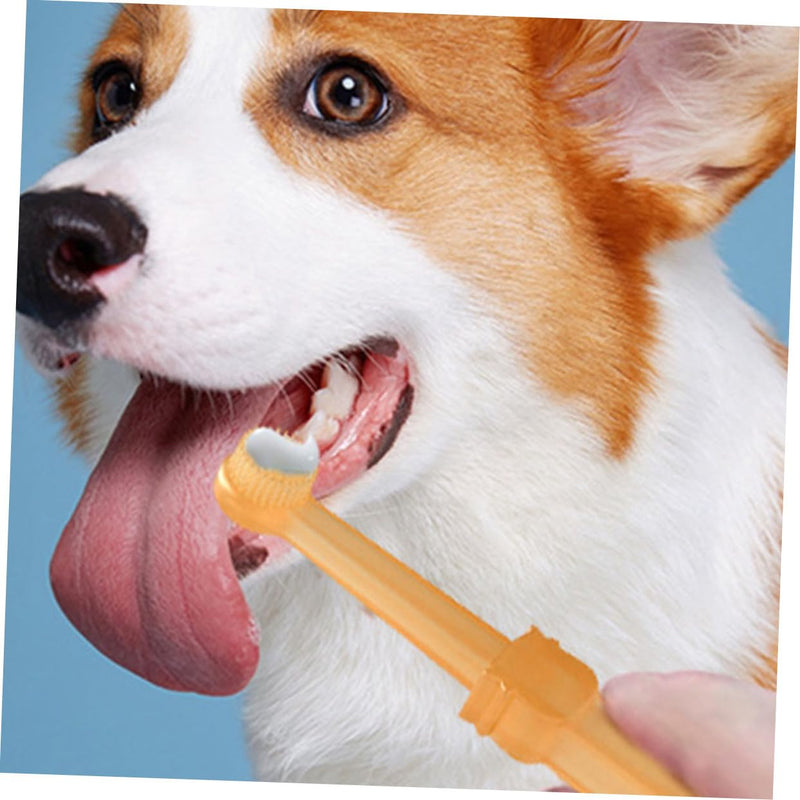 TOYANDONA Dog Toothbrush for Puppies and Small Dogs with Box Pet Toothbrush for Oral Care and Teeth Cleaning Non-Slip Handle for Comfortable Cleaning
