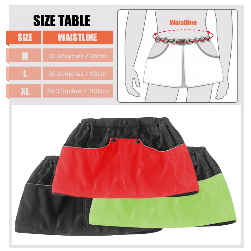 Dog Trainer Apron with Multi Pockets and Waist Strap Adjustable Dog Training Pant Waterproof Dog Training Shorts Dog Handler Clothing for Outdoor Training Activities Black M Black-M
