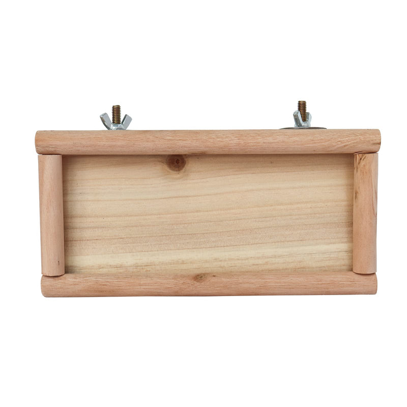 Bird Perch Stand Toy, Bird Food Holder, Natural Wooden Bird Cage Accessories, Bird Standing Climbing Perch for Parrot, Cockatiel, Rat, Parakeet, Budgies, Love Birds G - PawsPlanet Australia