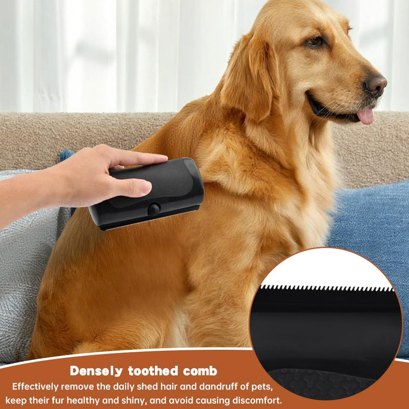Deshedding Dog Brush Dog Grooming Brush for Shedding Pet Hair Removal Tool for Cats, Dogs, Horses(Color:Black) black