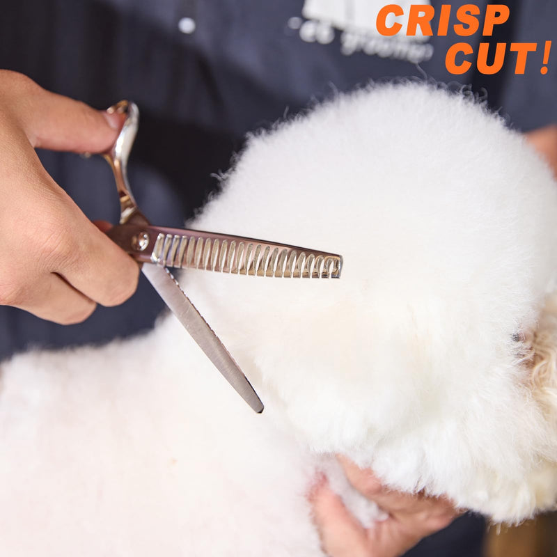 High-end Professional Dog Grooming Thinning Scissors Teeth Cutting Blending Shears Pet Texturizing Shears 7.5 Inch Extremely Very Sharp Stainless Steel Alloy For Cat Other Animals Groomer Thinning Shears 7.5inch - PawsPlanet Australia