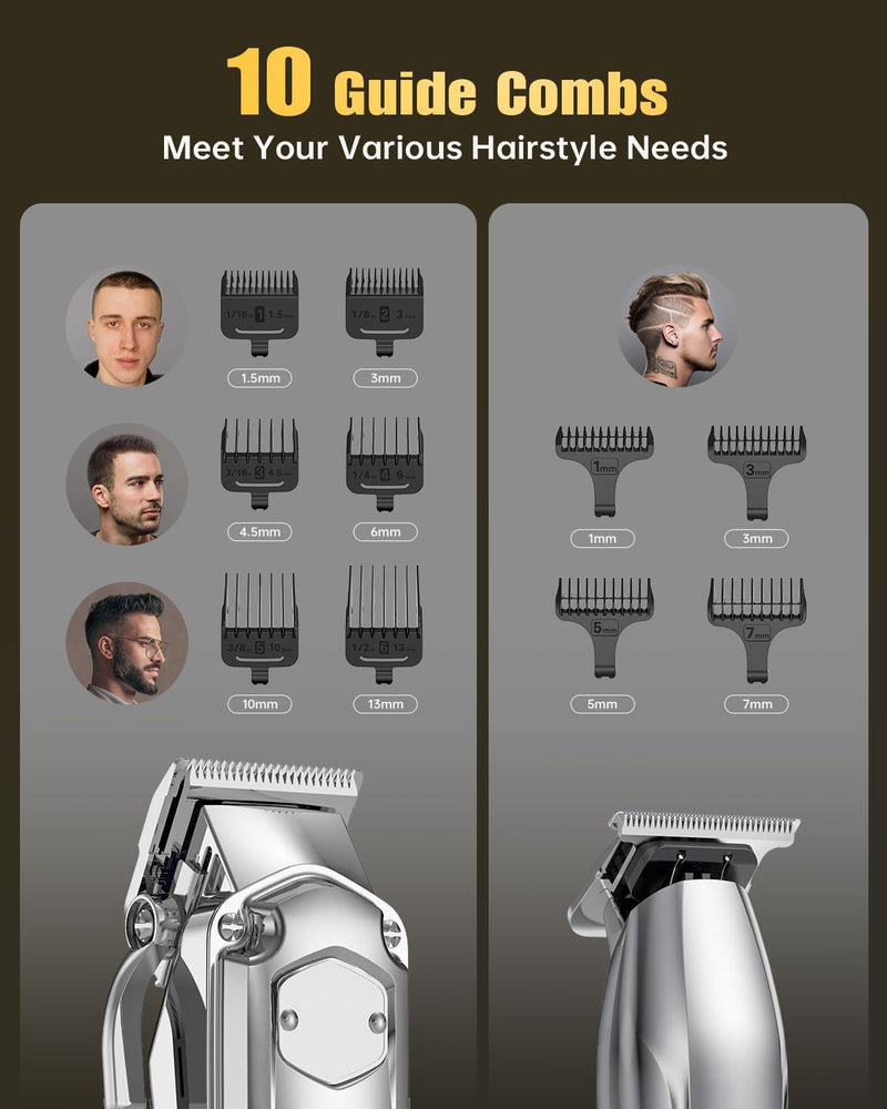 Romanda Clippers and Trimmers Set, Hair Clippers for Men Cordless,Mens Clippers and Grooming Set,Barber Clippers Set - PawsPlanet Australia