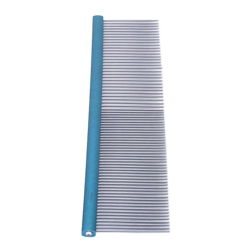Greyhound Comb For Dogs, Metal Comb For Dogs Metal Dog Comb Cat Comb For Removing and Knots Dog Combs with Rounded Ends Grooming Tool For Long Short Haired Dog (Blue Blue 22cm/8.7in
