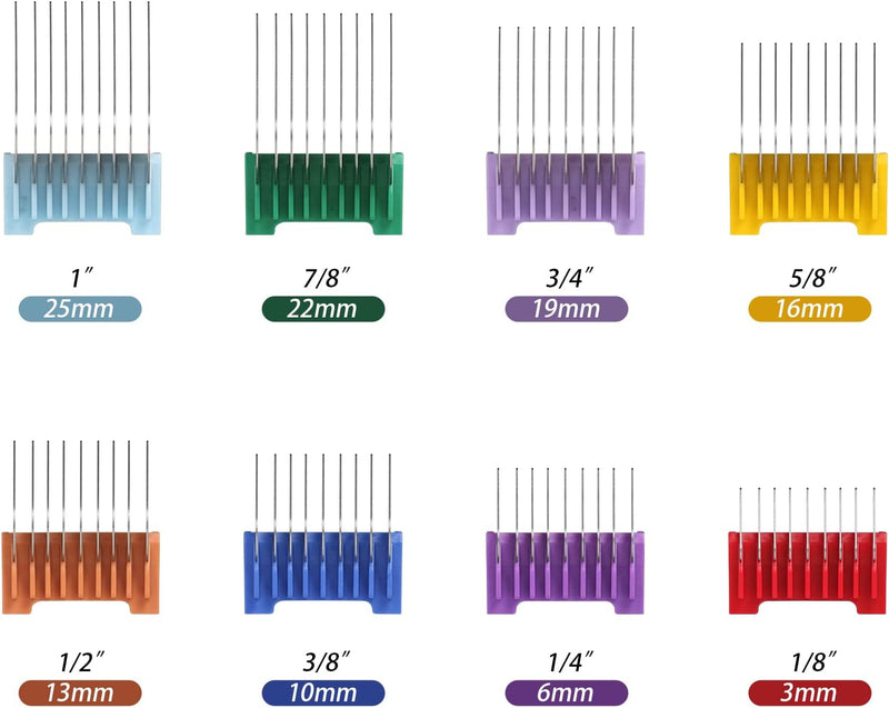 Stainless Steel Dog Grooming Attachment Guards Combs Sets Compatible with Arco,Bravura,Chromado,Figura,and Motion - PawsPlanet Australia