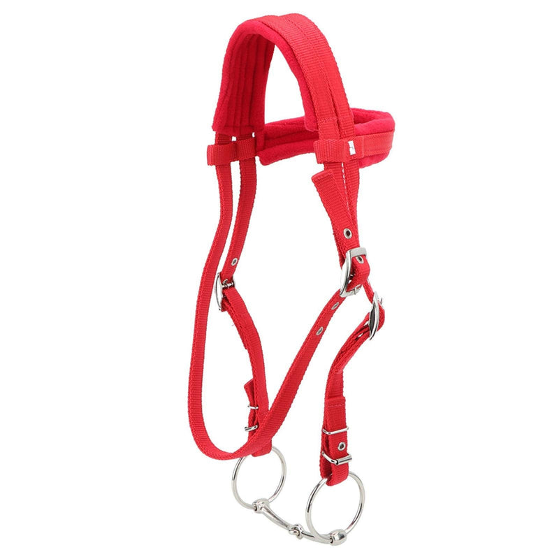Zerodis Adjustable Horse Bridle with Rein Red Harness Headstall with Soft Cushion - PawsPlanet Australia