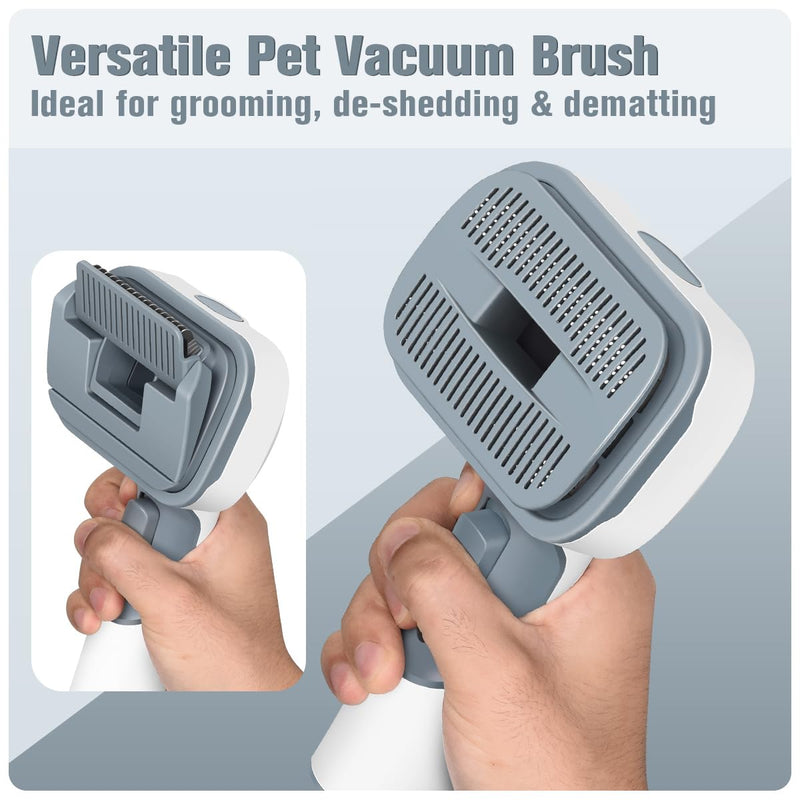 3-in-1 Dog Hair Vacuum Brush for Deshedding and Dematting, Dog Hair Brush Fits 32mm and 35mm Hose Tubes, Self-Cleaning Design 3 in 1 - PawsPlanet Australia