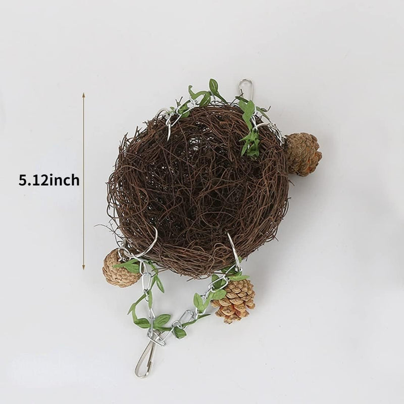 Natural Rattan Nest Small Medium Large Bird Swing for Parrot Parakeet Cockatiel Conure Cockatoo Macaw Amazon African Grey Lovebird Finch Canary Budgie Cage Perch Toy (Small) - PawsPlanet Australia