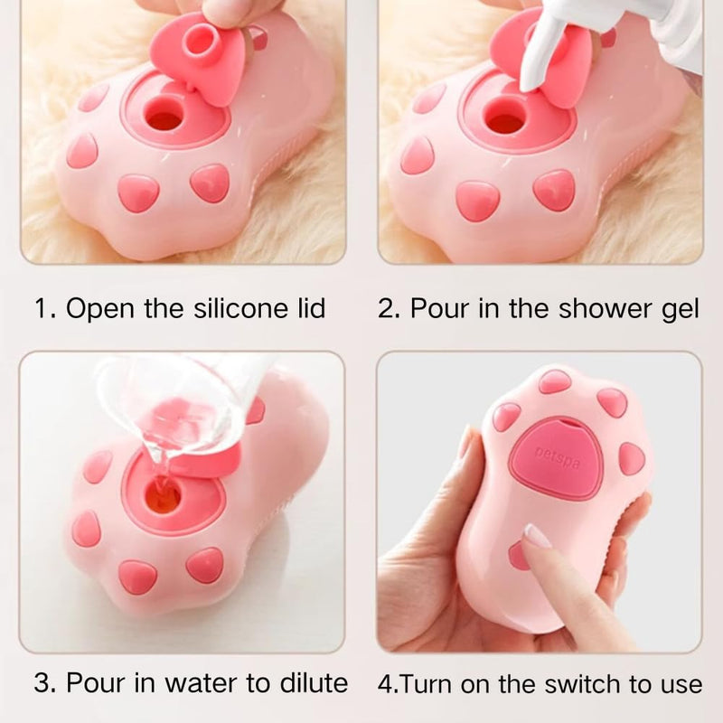 Cat Steam Brush - 3 In1 Steamy Cat Brush, Self-Cleaning Steamy Pet Brush for Massage, Multifunctional Cat Grooming Brush for Removing Tangled and Loose Hair (Pink) Pink - PawsPlanet Australia