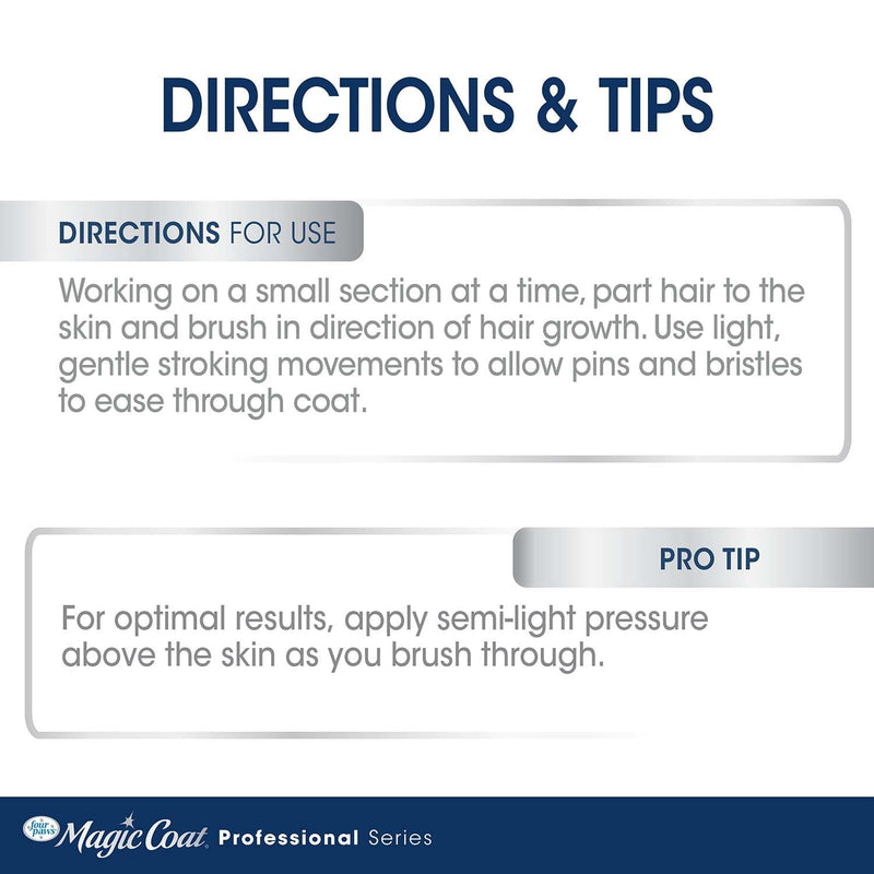 Four Paws Slicker Brush, Professional Series Grooming Brush for Dogs & Cats, Self-Cleaning, Reduces Shedding, All Coat Types, Blue & Grey - PawsPlanet Australia