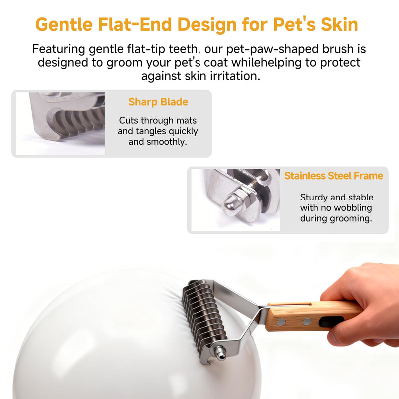 Cat Comb for Shedding,Deshedding Dog Brush,Deshedding Comb for Dog and Cat,Cat and Dog Comb,Cat Dematting Tool, Dog Combs for Grooming Matting,Undercoat Brush for Cats,Undercoat rake Medium