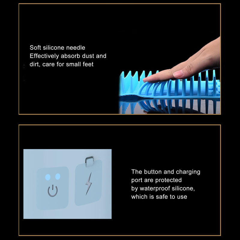 Automatic Dog Cleaner, Soft Electric Washer USB Rechargeable Portable Cleaner Cup, Dog Foot Cleaning Machine for Small to Medium Dogs Cats (White Blue) M White Blue - PawsPlanet Australia