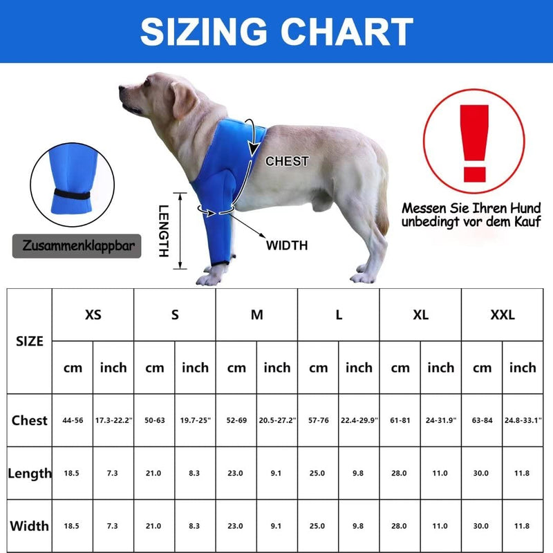 Dog Recovery Suit, Cone Collar Alternative, Abrasion-Resistant Dog Recovery Cover, Pet Wounds Prevent Licking, Bite, Wet and Infection, Washable and Waterproof (Blue, S) blue