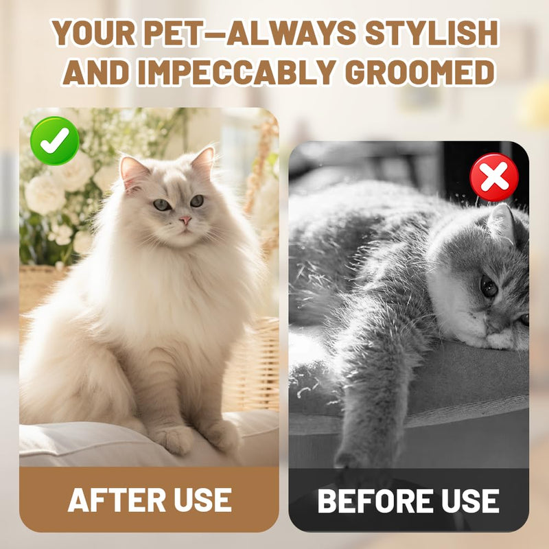 3 in 1 Cat Brush Dog Brush, Multifunctional Cat Comb Removes Loose Hair/Undercoat/Mats, for Long Hair, Short Hair, Density, Curly, Fine Pet Fur - PawsPlanet Australia