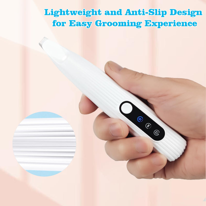 SZMDLX Rechargeable Dog Paw Trimmer & Cat Grooming Kit - Low Noise Pet Hair Clipper with LED Light, 9mm Blade for Gentle Trimming, Paw Fur Shaver for Pets - PawsPlanet Australia