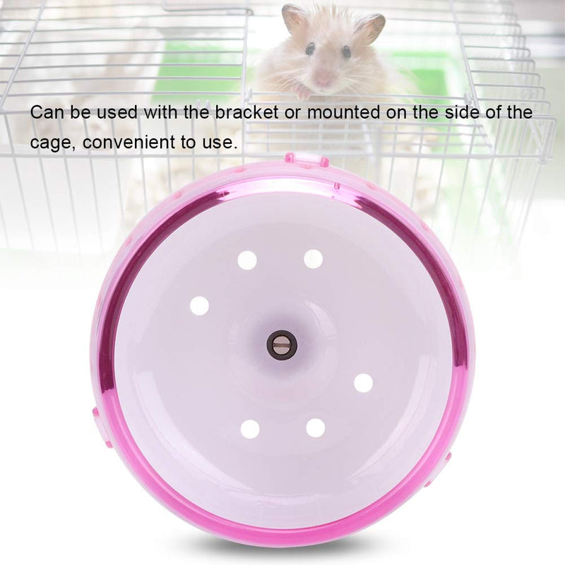 Hamster Wheel, Hamster Silent Roller Plastic Super Silent Roller Exercise Running Wheel Toy Hamster Wheel Silent for Small Pets Hamster Guinea Pig (Pink) Pink - PawsPlanet Australia
