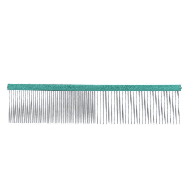 Greyhound Comb For Dogs, Metal Dog Comb Dog Combs with Rounded Ends Dog Comb Cat Comb For Removing and Knots Grooming Tool For Long Short Haired Dog (Green 13cm/5.1in) Green 13cm/5.1in