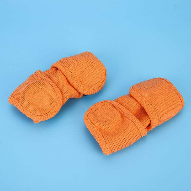 Zerodis Pack of 2 Pet Legs Brace Recovery Strap Bracket Elbow Protection Leg Warmers Knee Pads Surgery Wound Gaiters Protection Post-Operative Arthritis Leggings for Dogs Cats Pets (M - Orange)