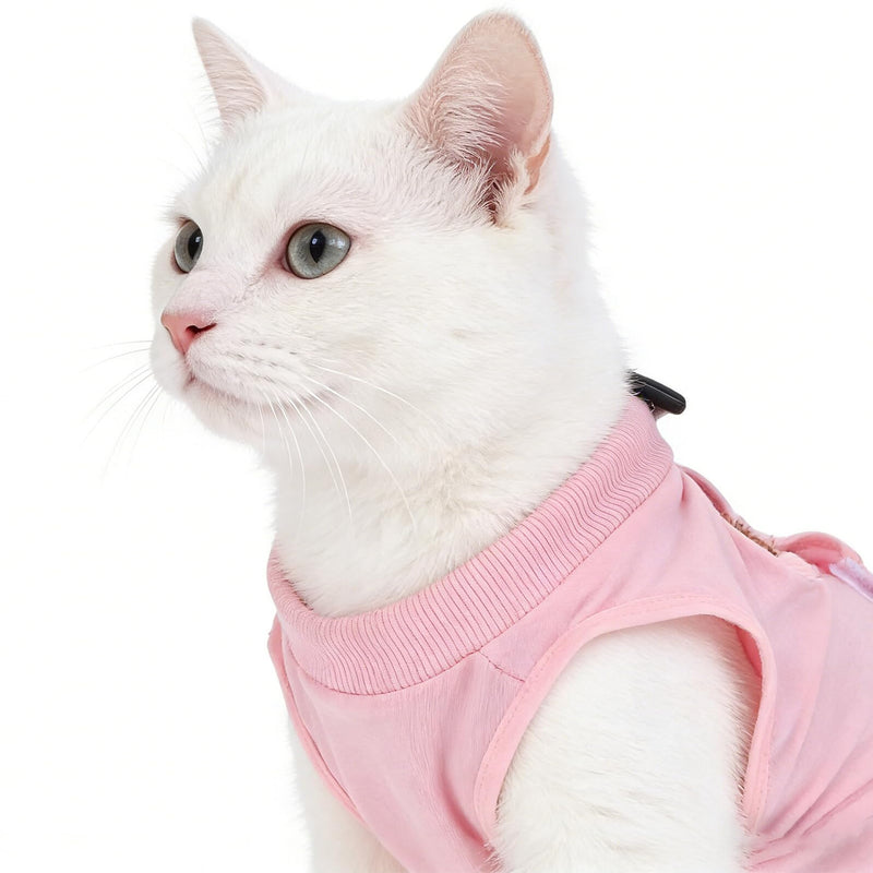 GALPADA Breathable Cat Recovery Suit for Female Kittens After Surgery with Adjustable Cat Bodysuit, Soft Surgical Protective Suit to Protect Against Licking, Machine Washable