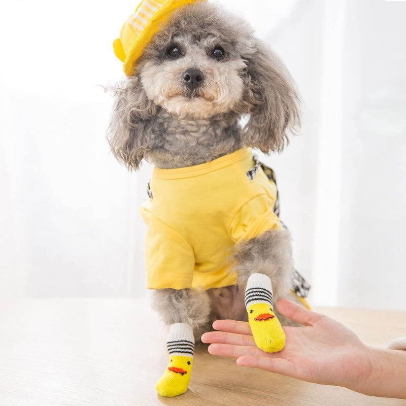 24 Pieces Anti Slip Dog Socks Small Cat Puppy Paw Protector Socks Pet Doggie Socks Grip Knit Socks with Better, Pet Paw Protector Traction for Small Medium Pet Dog Indoor on Hardwood Floor Wear - PawsPlanet Australia