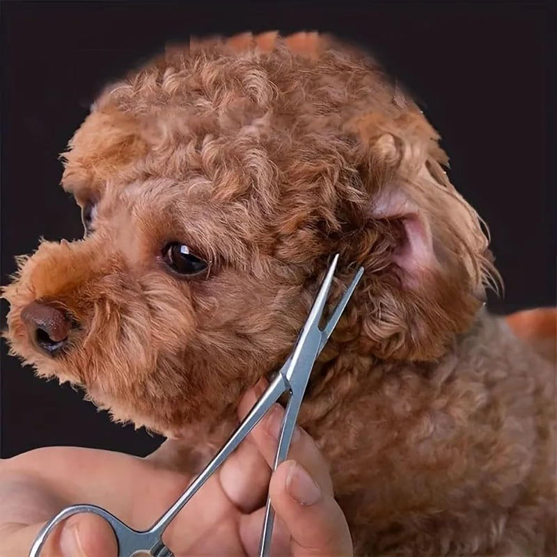 Hemostats Forceps,Pet Ear Hair Pull Forcep Stainless Steel Hemostat Dog Ear Hair Grooming Tweezers for Pet Grooming Dog Ear Hair Puller Locking