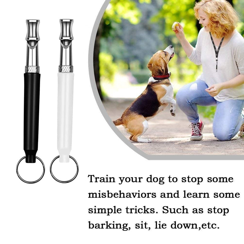 Dog Whistle 2 Pack, Dog Whistle to Stop Barking Neighbors Dog, Adjustable Ultrasonic Silent Dog Whistle, Professional Recall Dog Training Whistles, with Lanyard