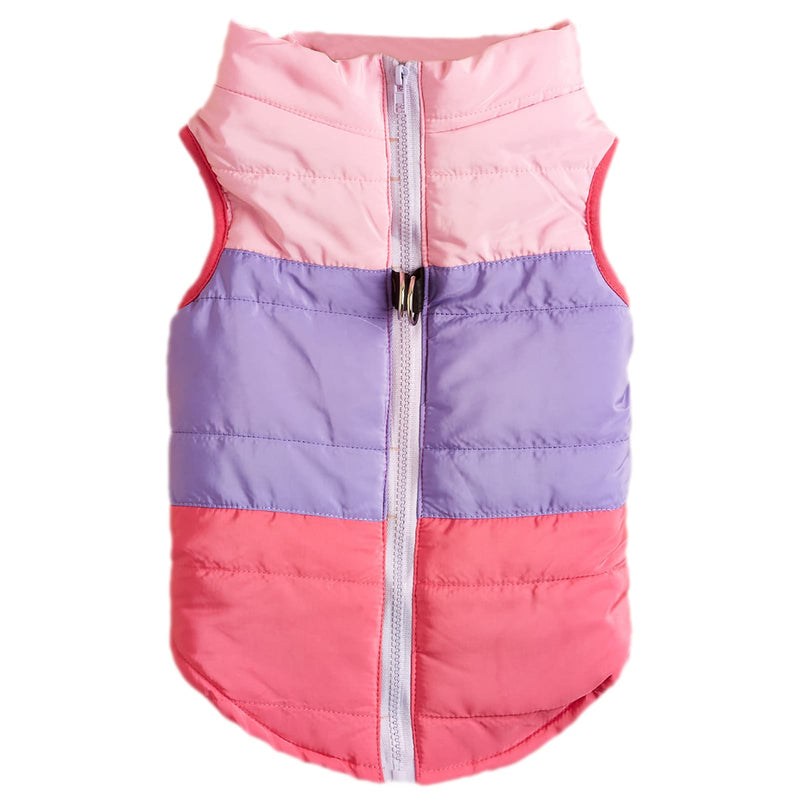 Jecikelon Small Dog Winter Coat Windproof Warm Puppy Jacket Zip Up Dog Snowproof Vest with D-Ring X-Small Y02 Rose