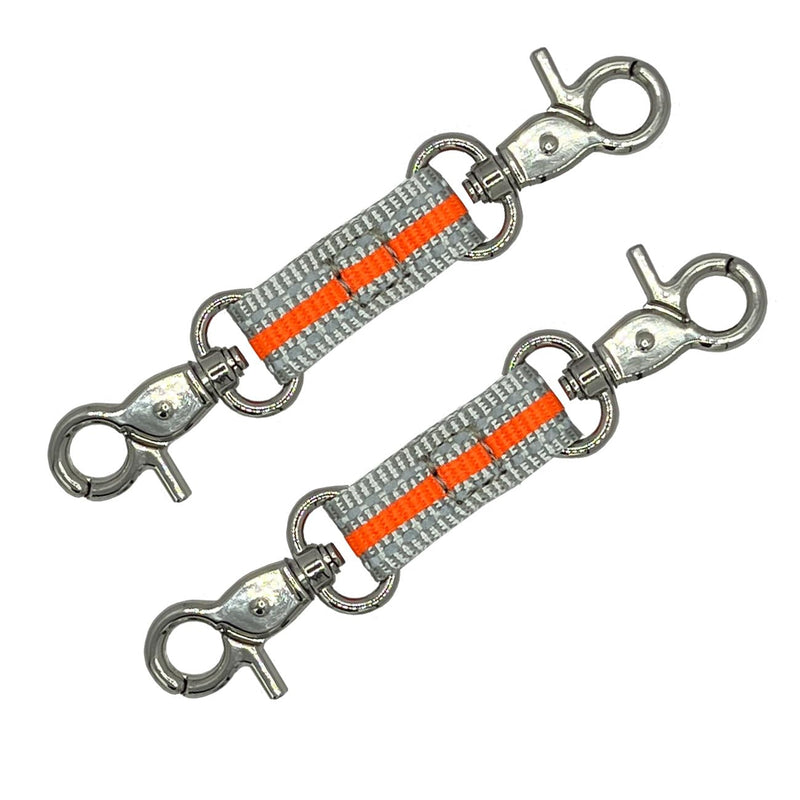 Backup Safety Clip for Small Medium Dog Collar,Prong Collar Clip for Mini Dogs,Double Ended Gentle Slip Collar Clip for Dog Harness Leash 4.7" Orange - PawsPlanet Australia