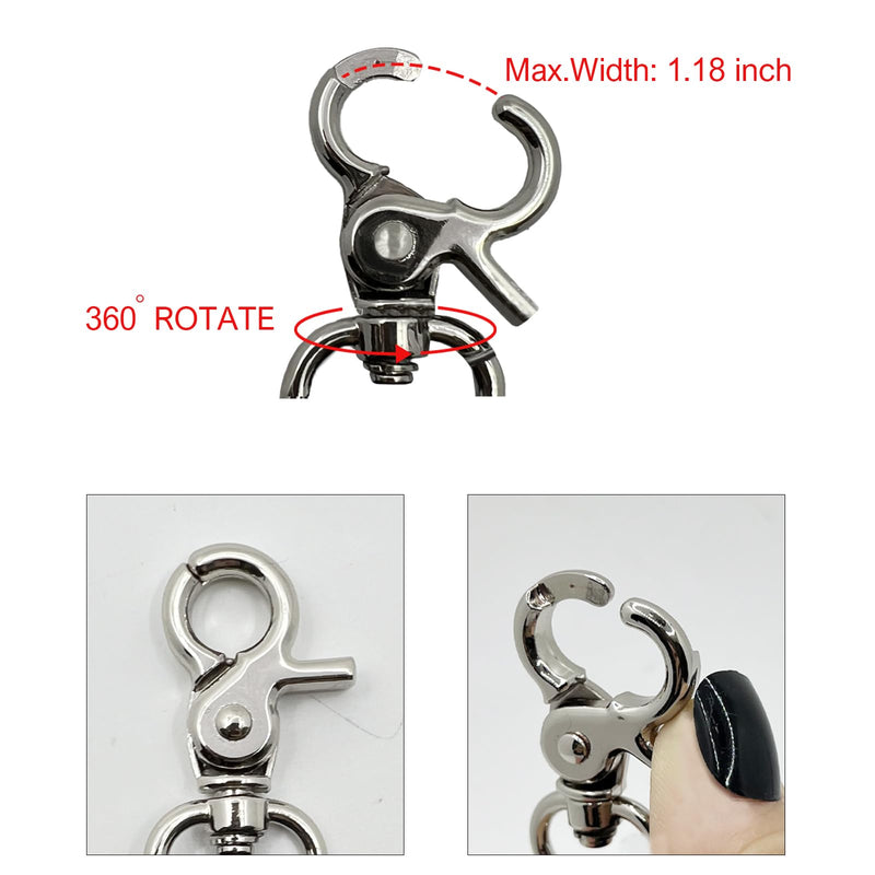 Dog Collar Safety Metal Chain Clip 2PCS, Prong Collar Backup Clips,Double Ended Backup Clasp,Harness Collar Connectors 8.3" DK0969-SV-2P - PawsPlanet Australia