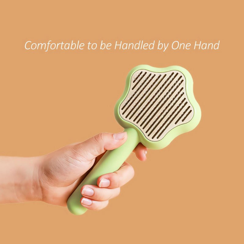 Cat Brush Dog Brush Cat Hair Brush with Release Button Cat Brush for Shedding Pets Brushs Pet Hair Cleaner Brush Self-cleaning Cats Comb Cat Grooming Supplies Brush for Short Long Hair Cat Dog - PawsPlanet Australia