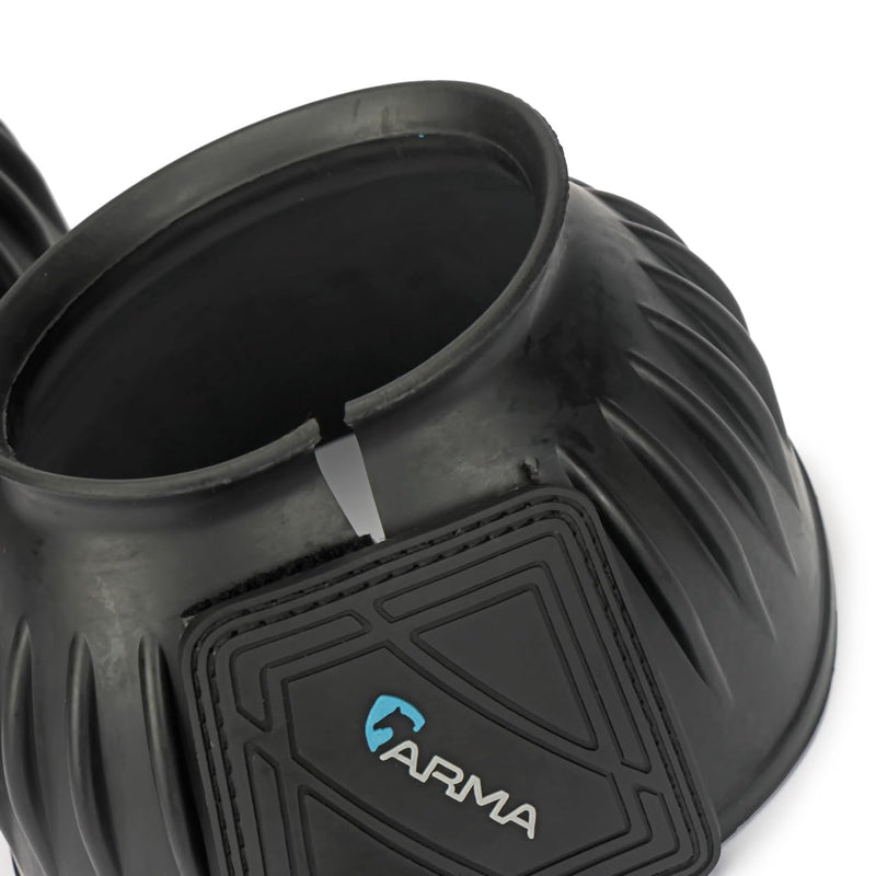 Shires ARMA Over Reach Horse Bell Boots Black Full - PawsPlanet Australia