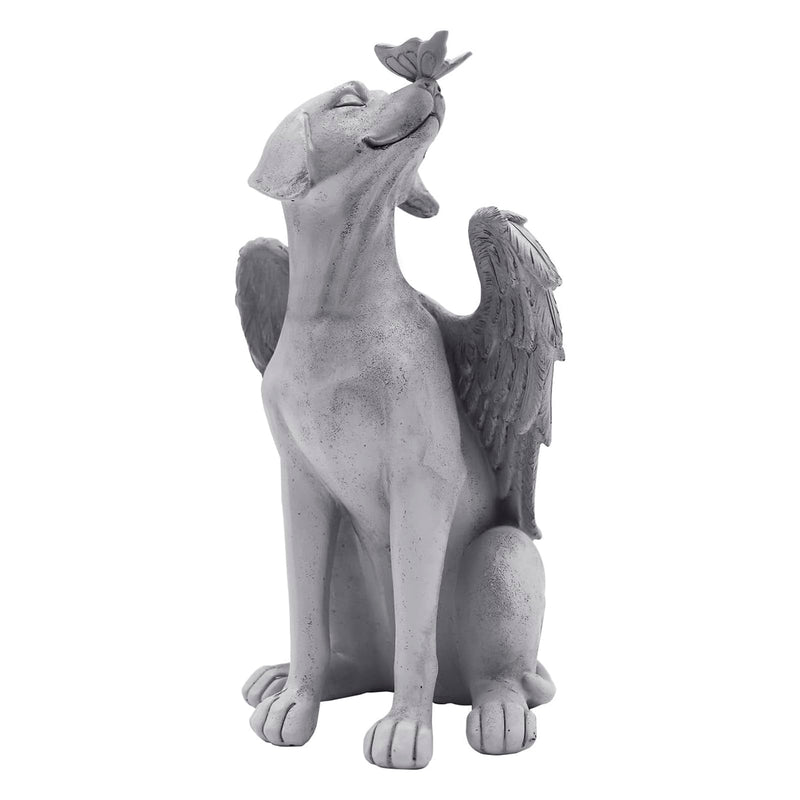 Dog Angel Figurine Memorial Pet Puppy Dog Butterfly Stone Statue with Wings Garden Grave Monument Marker Decor Polyresin Dog Angel Figures Statue Tombstone Sculpture Ornament Loss of Dog Sympathy Gift Grey, Angel Dog - PawsPlanet Australia
