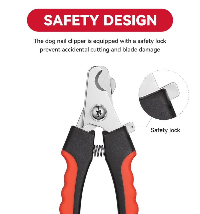QMWG 12 X 4 CM Dog Nail Clippers for Small Dogs, Ultra Sharp Stainless Cat Nail Clippers with Guard for Large to Medium Dogs, Cats, Rabbits and Guinea Pigs, Free Nail File - PawsPlanet Australia