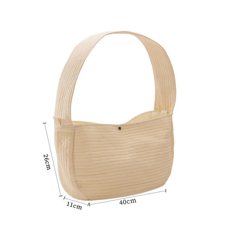 Small Puppy Sling Bag Dog Sling Carrier Adjusatable Shoulder Bag Hands Free Sling Carrier Portable Outing for Small Dogs Cats Puppy(Under 10 lbs) Brown - PawsPlanet Australia