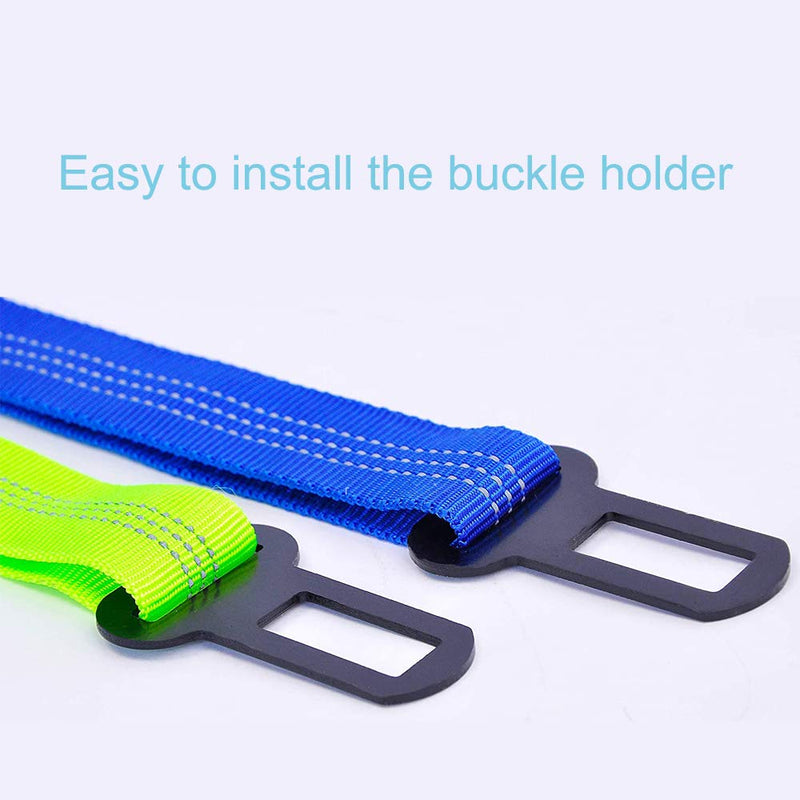 Petpopo 3 Colors Dog Safety Seat Belt,Quality Polyester Fabric,Adjustable,360° zinc Alloy Buckle,with Elastic,High Strength,Wear-Resistant and Durable,Easy to Install,Easy to Wash Blue - PawsPlanet Australia