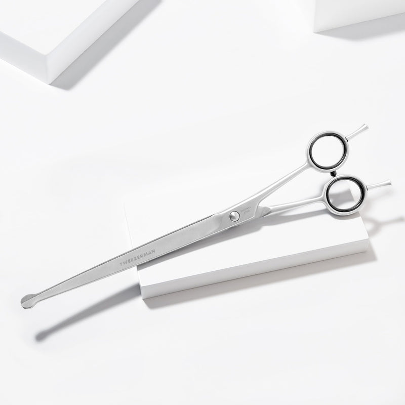 Tweezerman 9" Pet Grooming Scissors with Safety Round Tips, Professional Curved Grooming Shears for Medium to Large Dogs 9" Shears