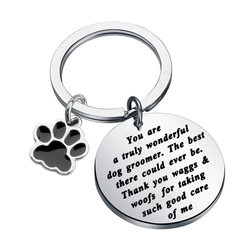 FOTAP Dog Groomer Gift Pet Groomer Gift Dog Grooming Gift Dog Salon Gift Dog Groomer Thank You Gift Waggs & Woofs Key