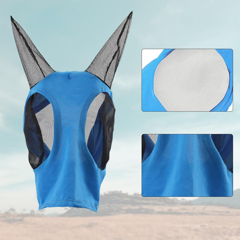 Horse Mask Fly Masks for Horses with Ears Breathable Elastic Fabric for Medium/Large Size Adult Horses - PawsPlanet Australia