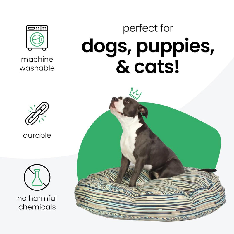 Molly Mutt Petite Dog Duvet Cover - Round - I Don't Like Mondays Print - Measures 20’’ x 4’’ - 100% Cotton - Durable - Breathable - Sustainable - Machine Washable Dog Bed Cover - Pre-Shrunk I Don't Like Monday's 20" X 4" - PawsPlanet Australia
