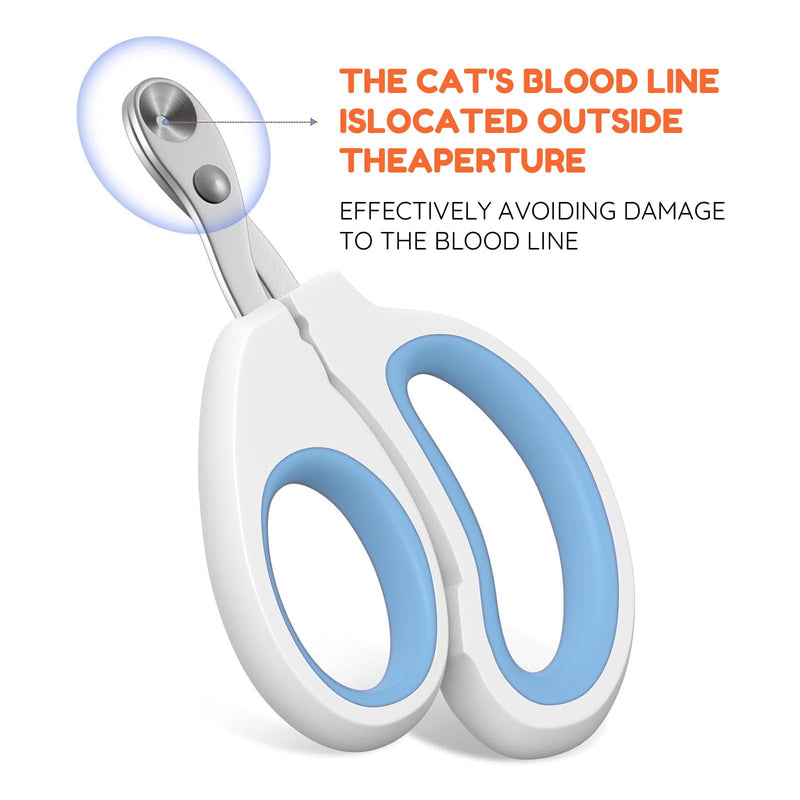 Cat Nail Clippers and Dog Nail Clippers 2-in-1, Professional Cat Nail Trimmer with Sharp Angled Blades, Safe Pet Nail Clippers for Cats, Kittens, Small Dogs and Rabbits-2PCS - PawsPlanet Australia