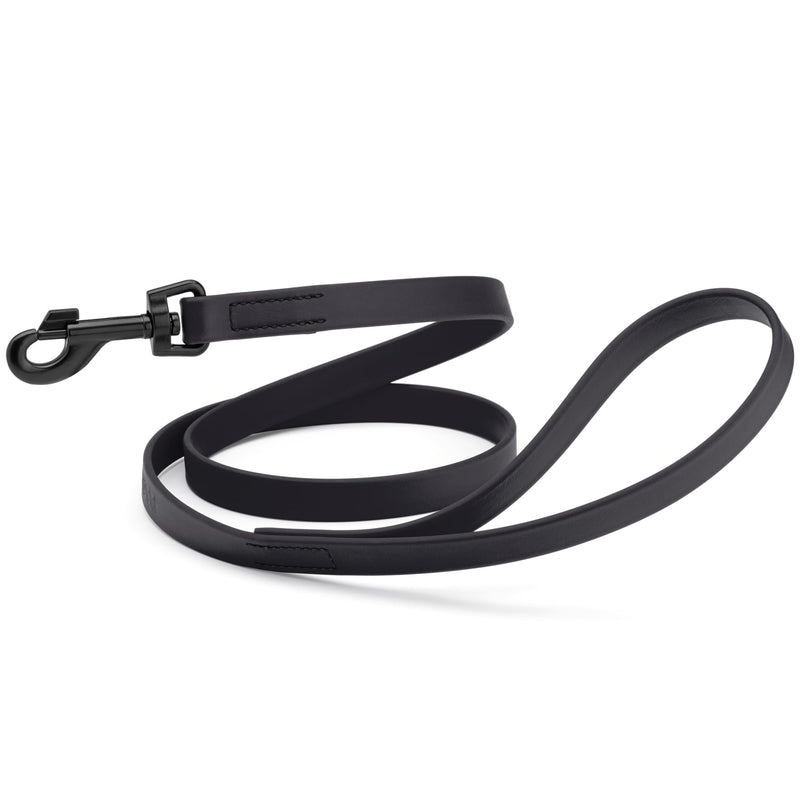 Dogline Biothane Waterproof Dog Leash Strong Coated Nylon Webbing with Black Hardware Odor-Proof for Easy Care Easy to Clean High Performance for Small or Large Dogs Made in USA 4 or 6 ft Lead W3/4" x L4'