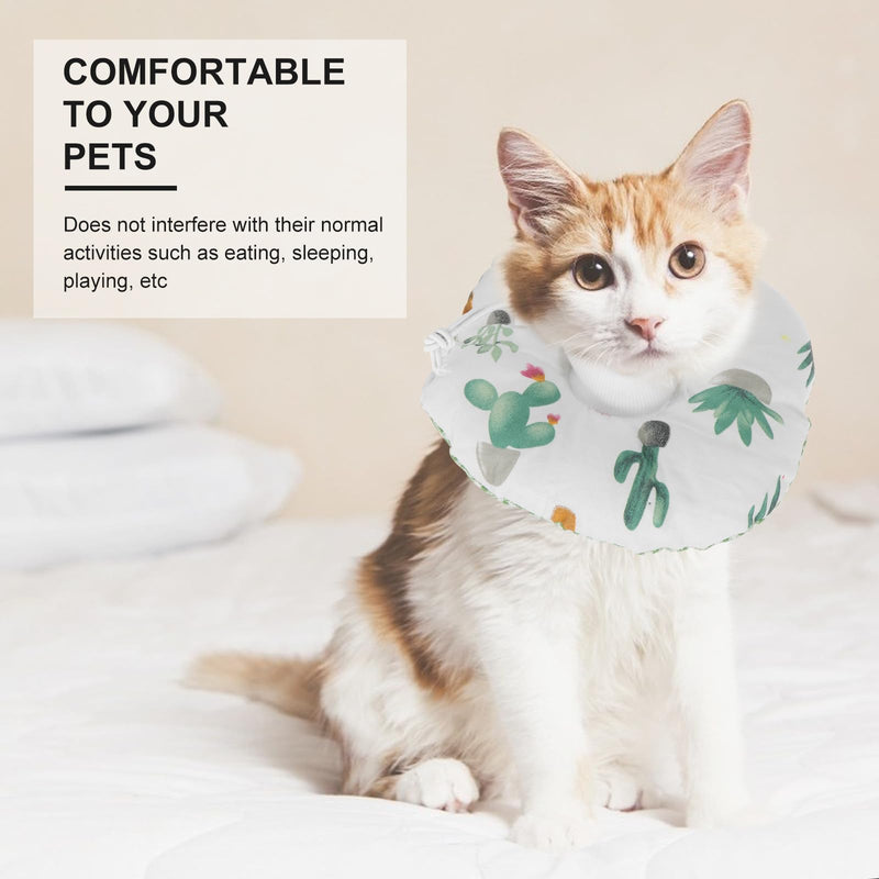 PRETYZOOM Cotton Post-Surgery Cat Neck Collar for Wound Protection and Comfortable Recovery of Cats and Kittens