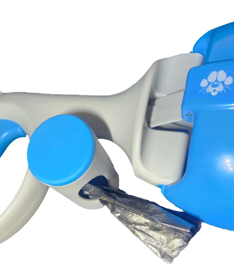 Pooper Scooper - Portable and Handheld Design - Bag Dispenser - Small and Medium Sized Dogs Blue - PawsPlanet Australia