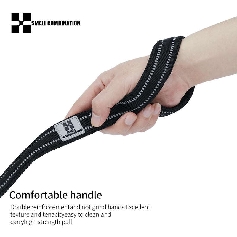 Reflective Dog Leash Short Dog Leash Dog Harness Leash Strong Dog Leash Leash for Big Dog Leash for Small Dogs Medium Dog Leash Light Dog Leash Braided Dog Leash S Black - PawsPlanet Australia
