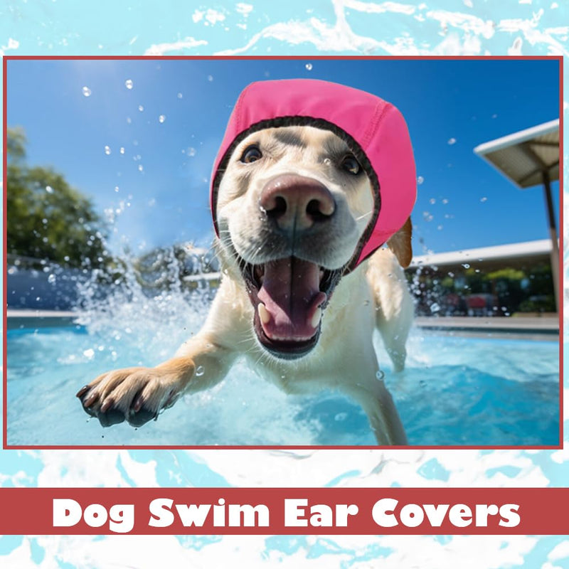 Dog Ears Cover Adjustable Dogs Calming Hood Waterproof Dogs Ear Muffs Dog Snood Ear Protector Pet Supplies for Bath Grooming Thunder Fireworks Anti Scary