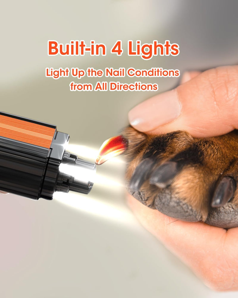 Super Powerful Dog Nail Trimmers and Dog Nail Clippers Combo, Ultra Quiet, 3 Speeds, 4 Bright Lights, with Travel Lock, for Small, Meddium and Large Dogs, Cats and Small Animals black - PawsPlanet Australia